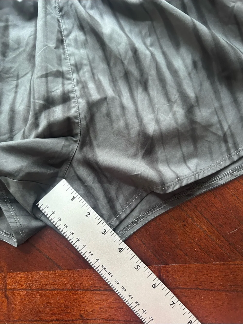 Nike Women's Dark Charcoal Athletic Shorts with Subtle Stripe size M